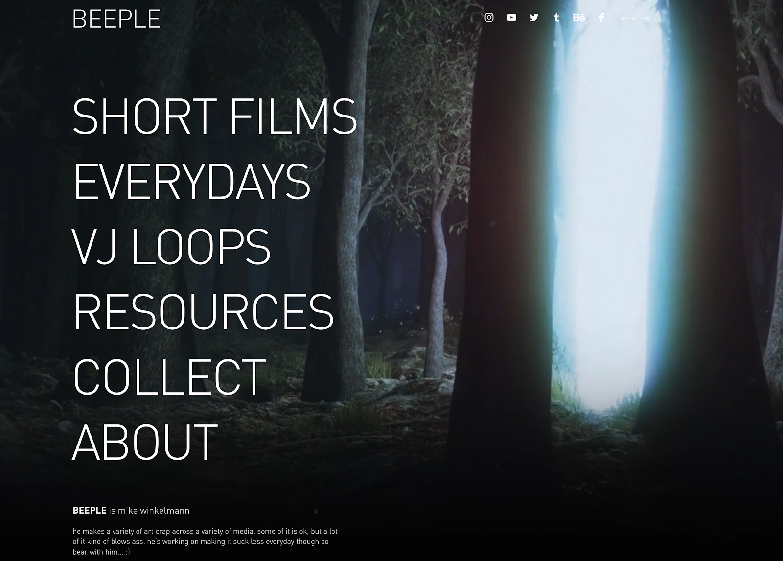 Beeple website screenshot
