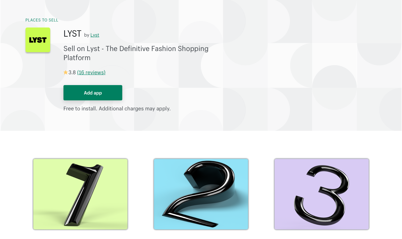 lyst app promo page to install