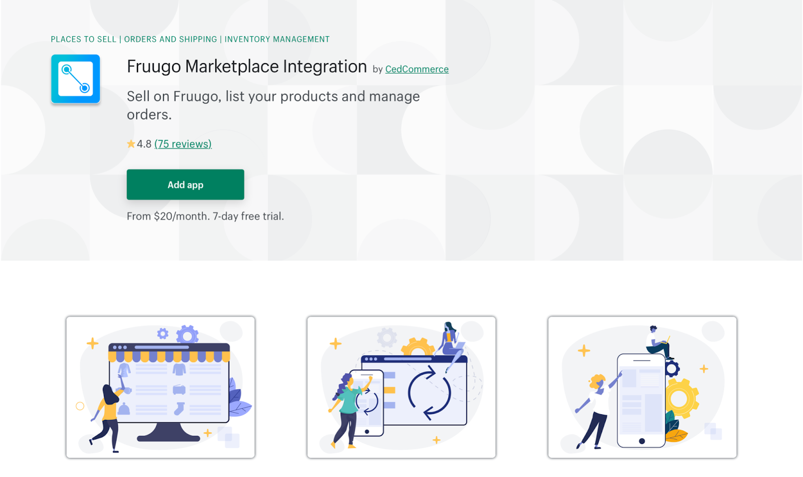 fruugo promo page to install